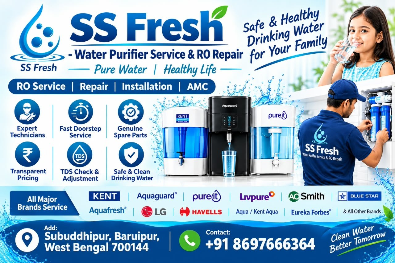 Water Purifier Service & RO Repair SS Fresh Baruipur, Kolkata 